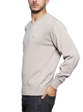 Pull Klout Basic Pico Beige pour Homme