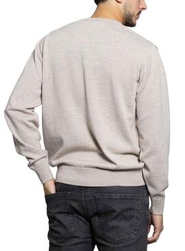 Pull Klout Basic Pico Beige pour Homme