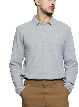 Polo Klout Basic Gris Manche Long pour Homme