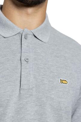 Polo Klout Basic Gris Manche Long pour Homme