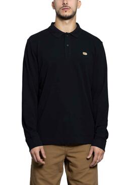 Polo Klout Basic Noire Manche Long pour Homme