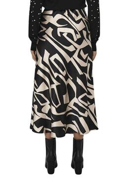 Jupe Only Leline Beige et Noire pour Femme