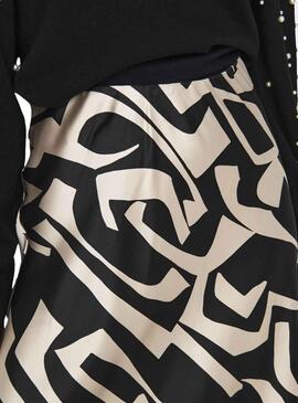 Jupe Only Leline Beige et Noire pour Femme