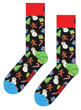 Chaussettes Happy Socks Noël Noire
