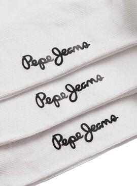 Pack 3 Chaussettes Pepe Jeans Ribetes Blanc Femme