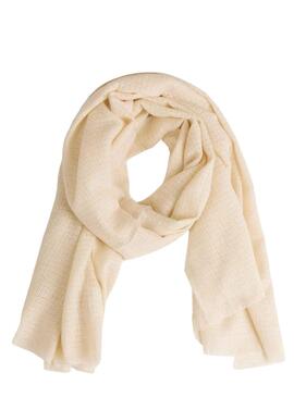 Echarpe Naf Naf Metalisé Beige pour Femme