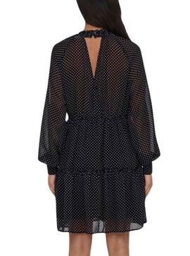 Robe Only Isabelle Topos Noire pour Femme