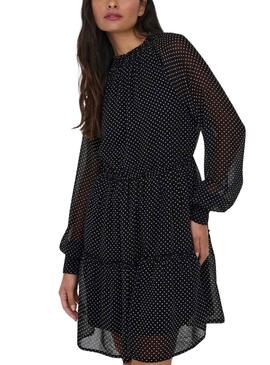 Robe Only Isabelle Topos Noire pour Femme