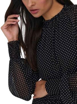 Robe Only Isabelle Topos Noire pour Femme