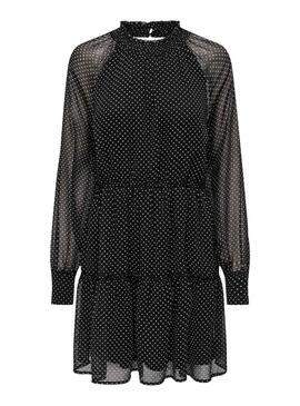 Robe Only Isabelle Topos Noire pour Femme