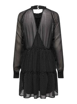 Robe Only Isabelle Topos Noire pour Femme