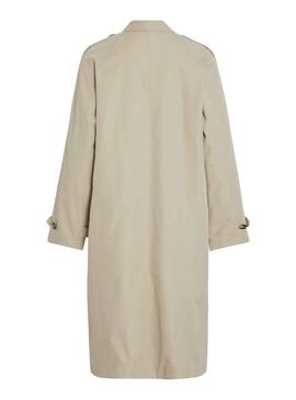 Trench-coat Vila Vibalinja Beige pour Femme