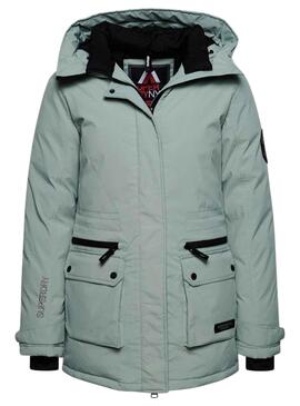 Parka Superdry City Bleu pour Femme