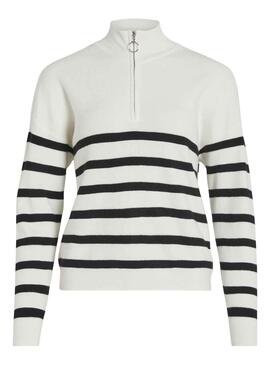 Pull Vila Visala Rayures Noire et Blanc