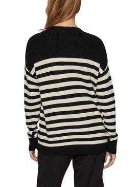 Pull Vila Viril Rayures Noire pour Femme