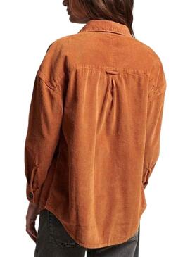 Surchemise Superdry Chunky Brun pour Femme