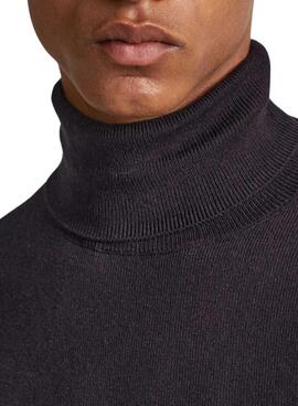 Pull Pepe Jeans Andre Cuello Alto Noire Homme