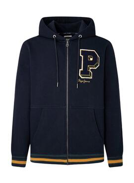 Sweat Pepe Jeans Michon Bleu Marine pour Homme