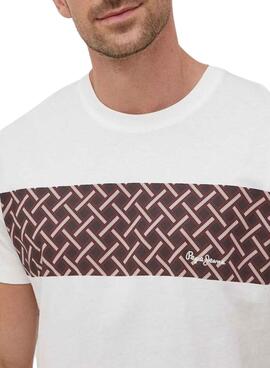 T-Shirt Pepe Jeans Beige Kane pour Homme