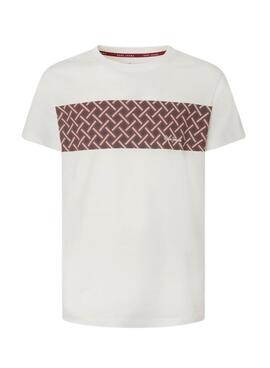 T-Shirt Pepe Jeans Beige Kane pour Homme