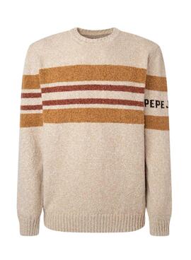 Pull Pepe Jeans Scott Beige pour Homme