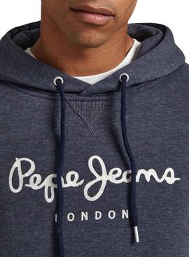 Sweat Pepe Jeans Nouvel Hoodie Bleu Homme