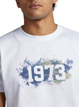 T-Shirt Pepe Jeans Ovingdean Blanc pour Homme