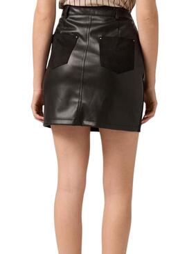 Jupe Naf Naf Patchs Noire pour Femme