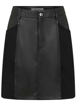 Jupe Naf Naf Patchs Noire pour Femme