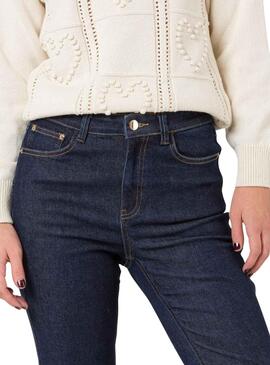 Pantalon Jeans Naf Naf Brut Bleu Marine pour Femme