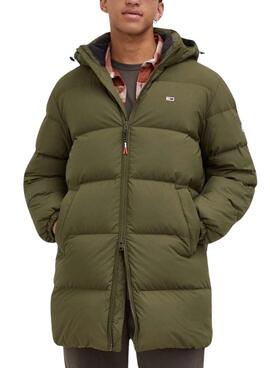 Parka Tommy Jeans Essential Down Vert pour Homme