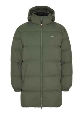 Parka Tommy Jeans Essential Down Vert pour Homme