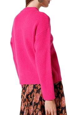 Pull Naf Naf Boutons fuchsia pour Femme