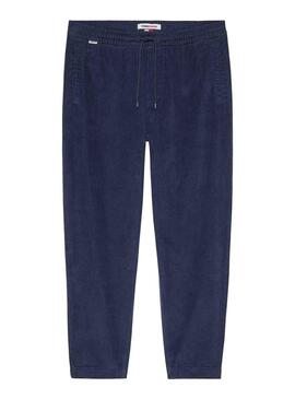 Pantalon Tommy Jeans Corduroy Bleu Marine Homme