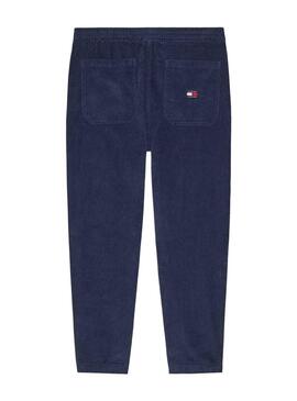 Pantalon Tommy Jeans Corduroy Bleu Marine Homme