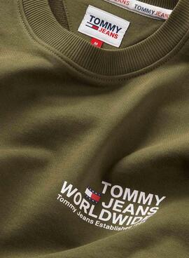 Sweat Tommy Jeans Entry Graphic Vert Homme