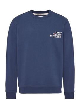 Sweat Tommy Jeans Entry Graphic Bleu Marine Homme