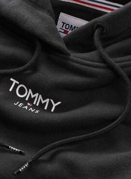 Sweat Tommy Jeans Relaxed Logo Noire pour Femme