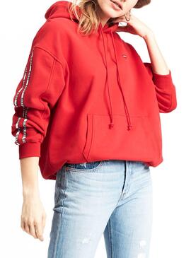 Sweat Levis Unbasic Rouge Femme