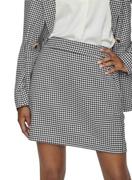 Jupe Vila Vidéo Blanc et Noire pour Femme