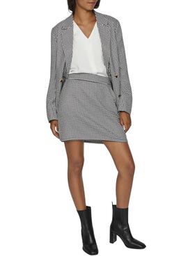 Jupe Vila Vidéo Blanc et Noire pour Femme
