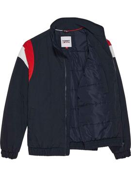 Veste Tommy Jeans Colorblock Bleu Marine pour Homme