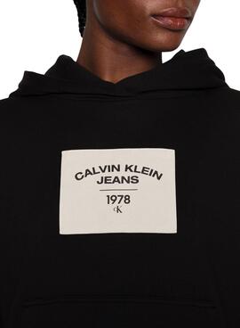 Sweat Calvin Klein Relaxed Noire pour Femme