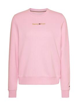Sweat Tommy Jeans Gold Linear Rose pour Femme