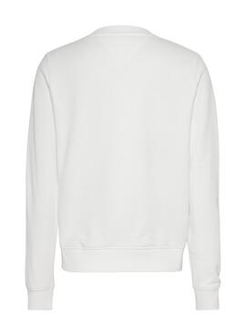 Sweat Tommy Jeans Gold Linear Blanc Femme