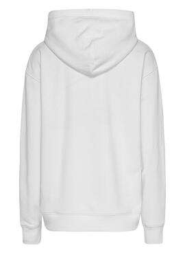 Sweat Tommy Jeans Essential Logo 1 Blanc Femme