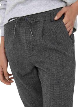 Pantalon Only Poptrash Élise Gris pour Femme