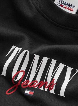 T-Shirt Tommy Jeans Essential Logo 1 Noire Femme