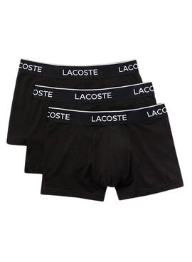 Pack 3 Boxer Lacoste Casual Noire Homme