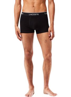 Pack 3 Boxer Lacoste Casual Noire Homme